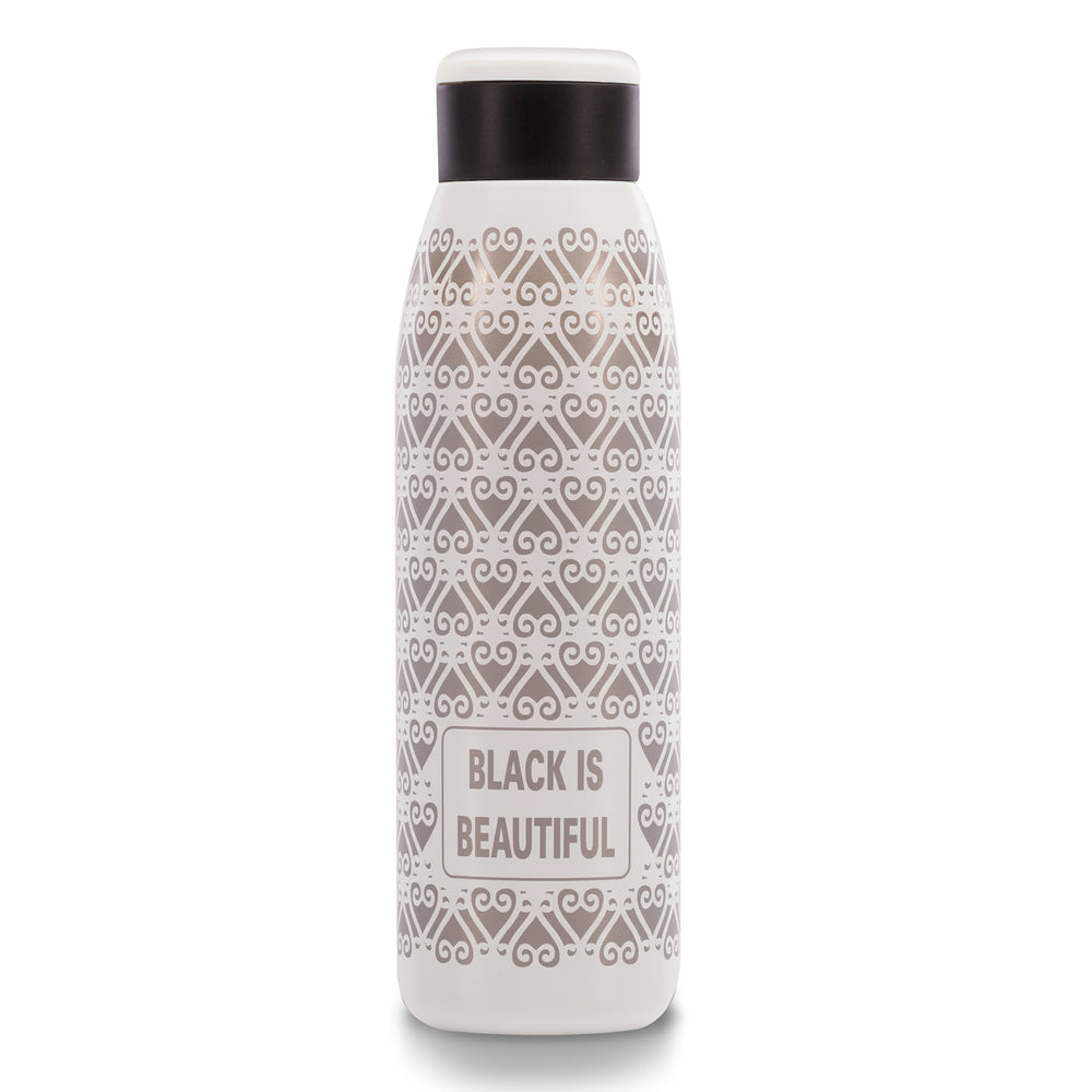
                  
                    Load image into Gallery viewer, Sankofa inspired Black is Beautiful 18 oz. Copper-Lined Bottle
                  
                