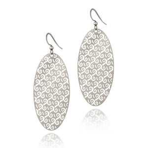 
                  
                    Load image into Gallery viewer, Bravery Oval Drop Earrings
                  
                