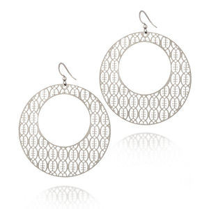 
                  
                    Load image into Gallery viewer, Friendship Round Hoop Drop Earrings
                  
                