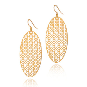 
                  
                    Load image into Gallery viewer, Endurance Oval Drop Earrings
                  
                