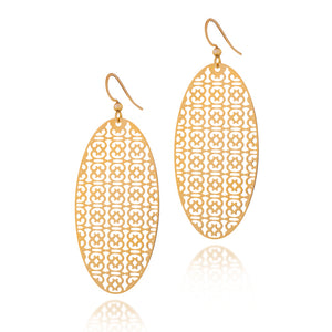 
                  
                    Load image into Gallery viewer, Endurance Oval Drop Earrings
                  
                