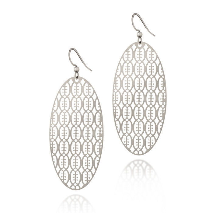 
                  
                    Load image into Gallery viewer, Friendship Oval Drop Earrings
                  
                