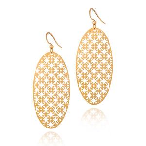 
                  
                    Load image into Gallery viewer, Greatness Oval Drop Earrings
                  
                