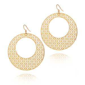 
                  
                    Load image into Gallery viewer, Endurance Round Hoop Drop Earrings
                  
                