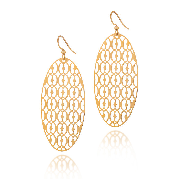 Hope Oval Drop Earrings