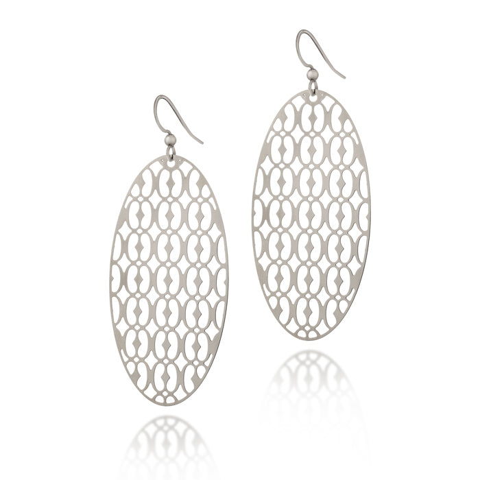 
                  
                    Load image into Gallery viewer, Hope Oval Drop Earrings
                  
                