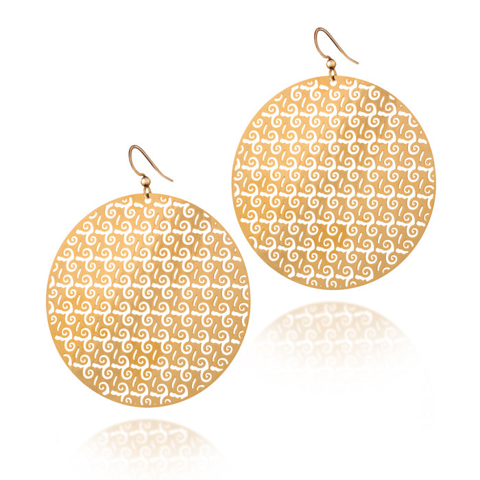 Bravery Round Drop Earrings