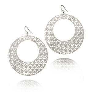 
                  
                    Load image into Gallery viewer, Bravery Round Hoop Drop Earrings
                  
                