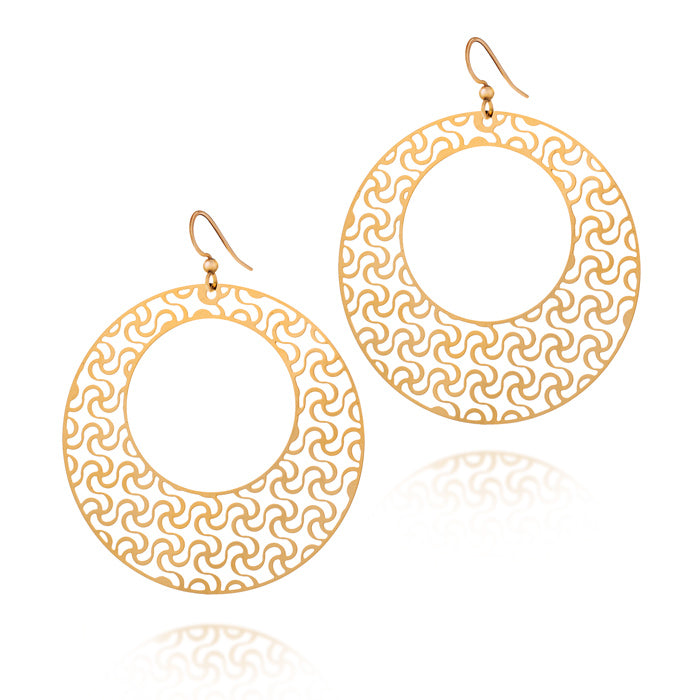 
                  
                    Load image into Gallery viewer, Loyalty Round Hoop Drop Earrings
                  
                