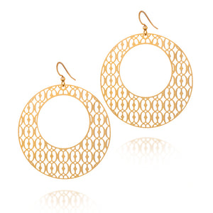 
                  
                    Load image into Gallery viewer, Hope Round Hoop Drop Earrings
                  
                