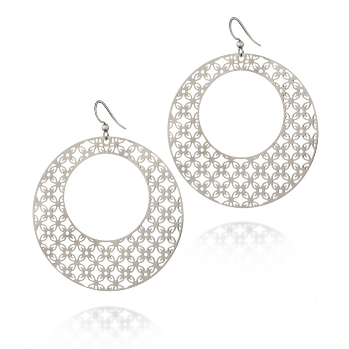 Greatness Round Hoop Drop Earrings