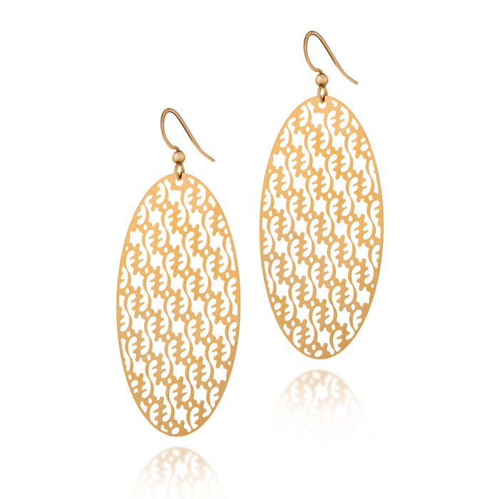 Only God Oval Drop Earrings