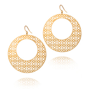 
                  
                    Load image into Gallery viewer, Strength Round Hoop Drop Earrings
                  
                