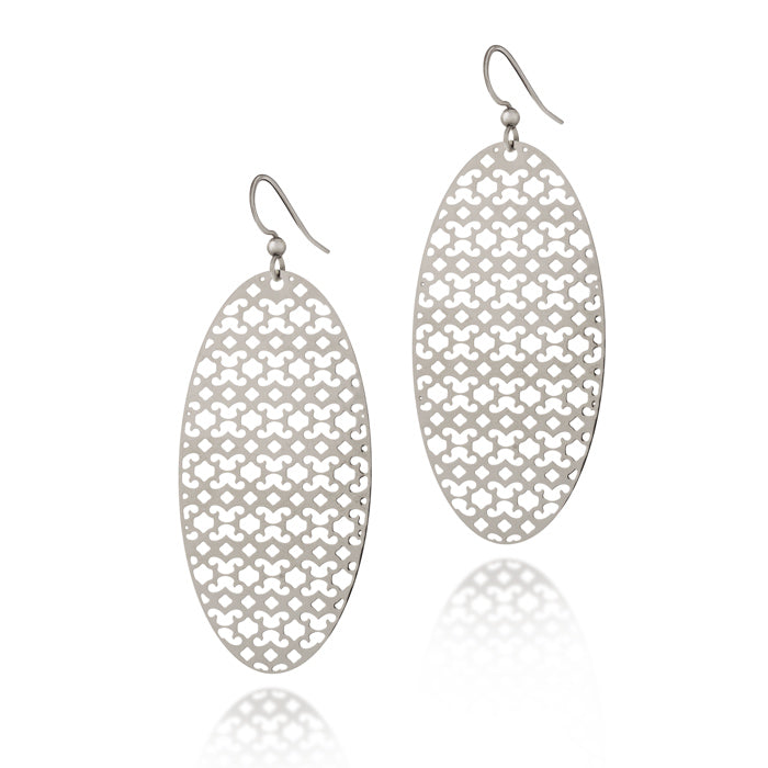 
                  
                    Load image into Gallery viewer, Strength Oval Drop Earrings
                  
                