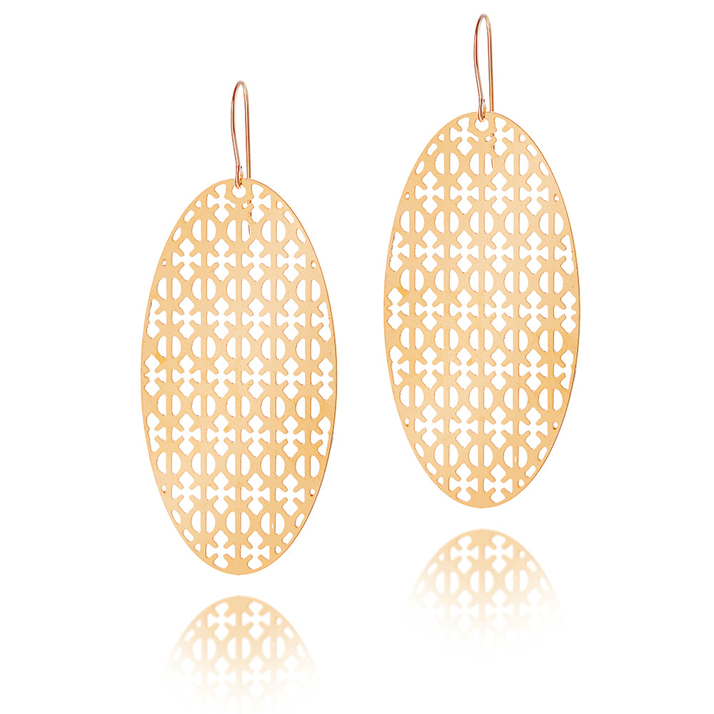 
                  
                    Load image into Gallery viewer, Toughness Oval Drop Earrings
                  
                