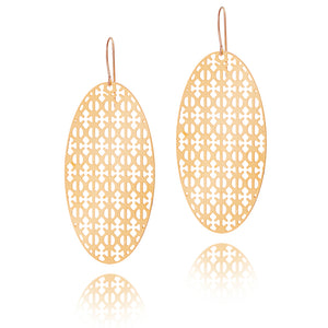 
                  
                    Load image into Gallery viewer, Toughness Oval Drop Earrings
                  
                