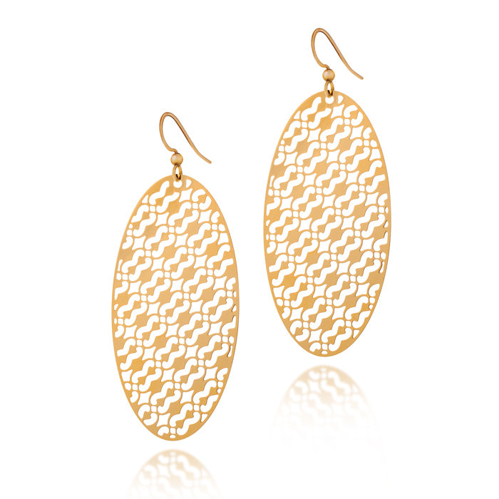 Unity Oval Drop Earrings